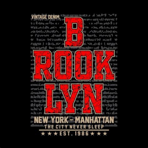 Tipografia urbana de slogan de brooklyn de nova york design gráfico