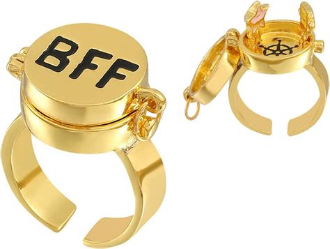 Amazon GYRMMUE SpongeBob BFF Rings Opening Adjustable Best Friends