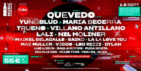 Coca Cola Music Experience Cartel Y Entradas Para El Festival Coca