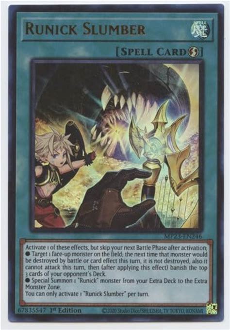 Yu Gi Oh Runick Slumber MP23 EN246 Ultra Rare 1st Ed NM M EBay