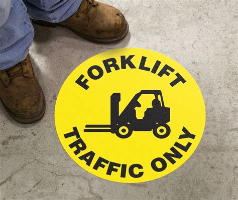 Forklift Traffic Only Slip Gard Floor Sign Mfs