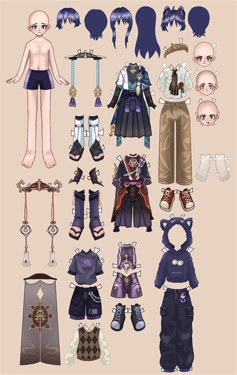 бумажная кукла (Странник) | Бумажные куклы, Милые идеи, Куклы