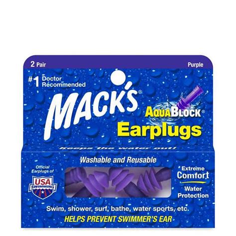 Беруши MACKS AQUABLOCK мягкие фиолетовые 2 пары, 6870029 - 462 (ID ...