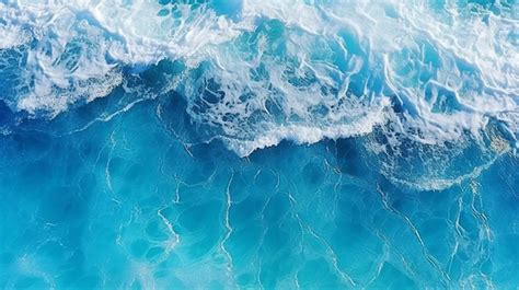 Aerial View Of Blue Sea Surface With Texture A Serene Background, Sea ...