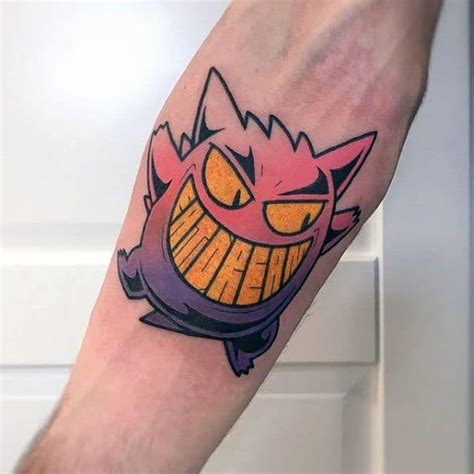 Gengar Tattoo Designs For Men Pokemon Ink Ideas