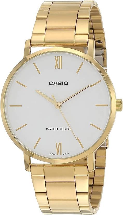 Casio Mtp Vt G B Reloj Anal Gico De Manos De Acero Inoxidable En Tono Dorado Para Hombre Con