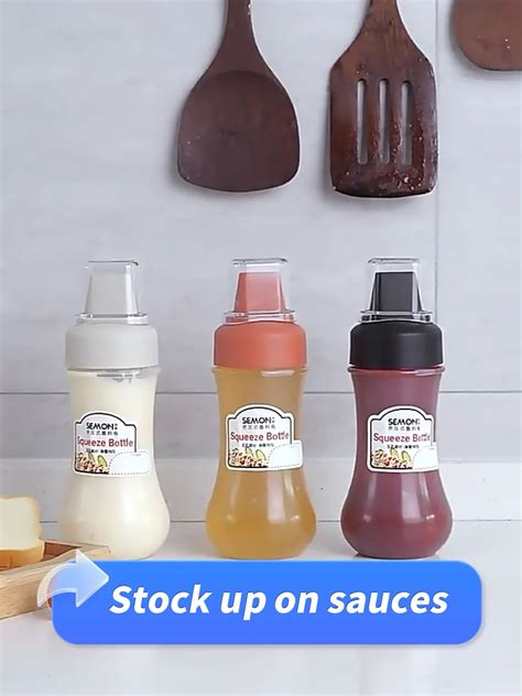 350ml 5 Hole Squeeze Condiment Bottles With Nozzles Plastic Ketchup Mustard Hot Sauces Olive Oil