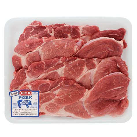 H E B Boneless Boston Butt Pork Steaks Value Pack Shop Pork At H E B