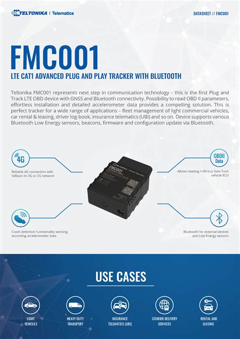FMC001 FMC001 LTE/GNSS/BLE plug and play OBD tracker - aimgroup