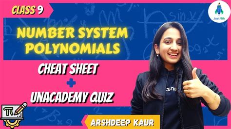 Class 9 Number System Polynomials Cheat Sheet Unacademy Quiz Maths Just 9th Arshdeep