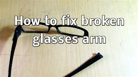 How To Fix Repair Broken Glasses Arm Youtube