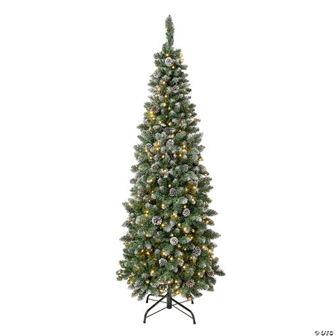 National Tree Company First Traditions™ 6 Ft Oakley Hills Snow Slim Tree With Led Lights