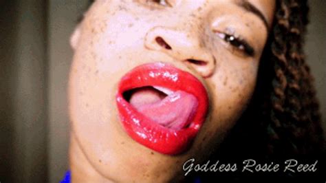 Teasing You With Hot Red Lipstick Lips P HD Goddess Rosie Reed Clips Sale