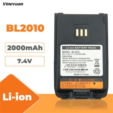 2000mAh Li Ion Battery For Hytera BL2010 BL1504 PD505 PD605 PD502 Two