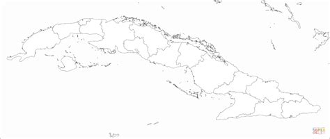 Cuba Map coloring page | Free Printable Coloring Pages