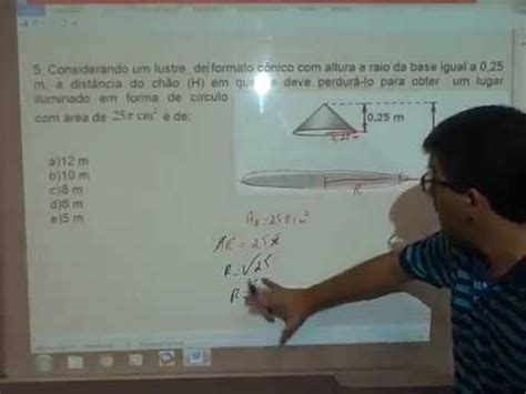 GEOMETRIA ESPACIAL AULA 196 CONE E TRONCO DE CONE YouTube