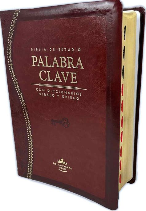 Biblia de Estudio Palabra Clave RV60 Imitación Piel Marrón con Indice