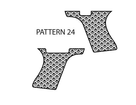 Laser Engraving Stippling Template For Glock Frame Pattern Left