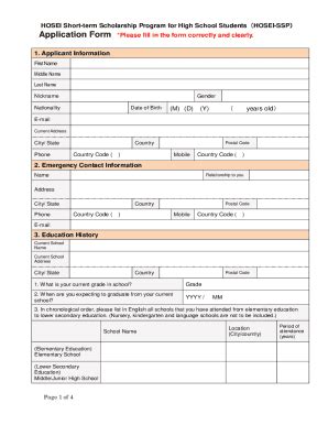 Fillable Online Application Form Please Fill In The Form Correctly And