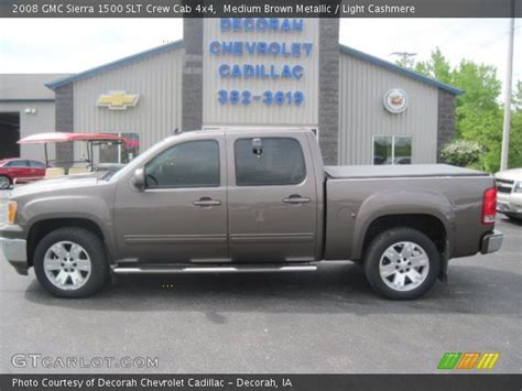 Medium Brown Metallic 2008 Gmc Sierra 1500 Slt Crew Cab 4x4 Light