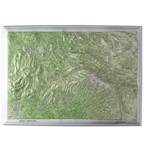 Carte en relief Mont Ventoux Dénivelés Livres Furet du Nord