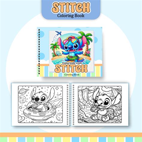 Livro para Colorir Stitch em PDF - Arquivo Digital