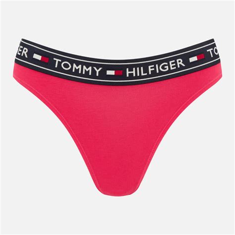 Tommy Hilfiger Women S Brazilian Logo Waistband Panties Pink Womens Lingerie TheHut