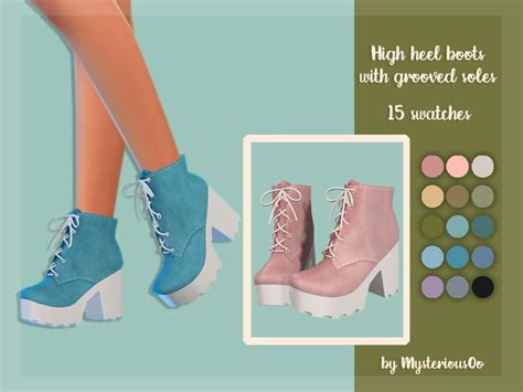 The Sims Resource High Heel Boots With Grooved Soles