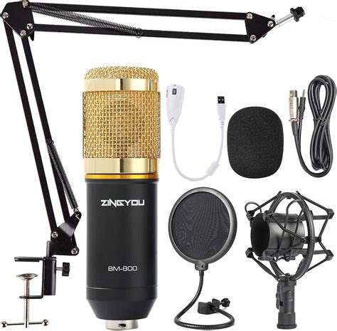 Zingyou Bm 800 Condenser Microphone Bundle Professional Computer Mic