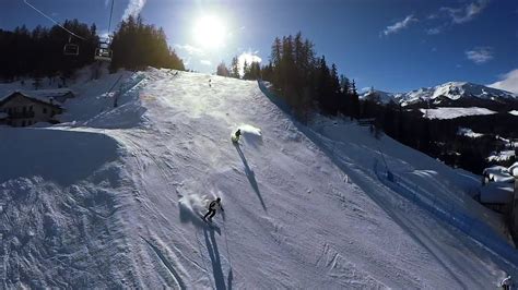 Pila Ski Slow Motion Beauty Of Curving Ski Resort From The Sky Youtube