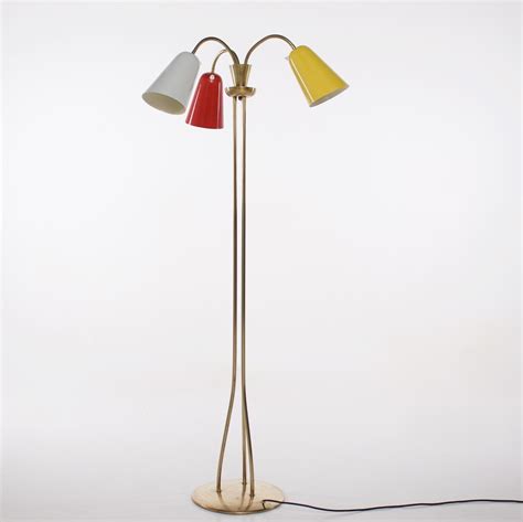 Brass Lacquered Aluminium Modernist Floor Lamp Italy 1950 S 273698