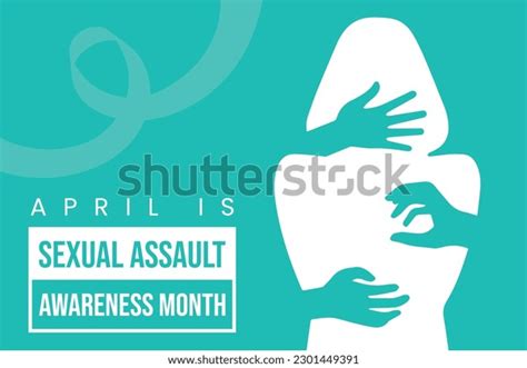 Sexual Assault Awareness Prevention Month April Stock Vector Royalty