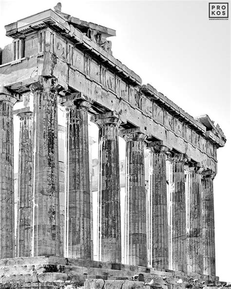 View of Parthenon East Facade, Athens - B&W Fine Art Photo - PROKOS