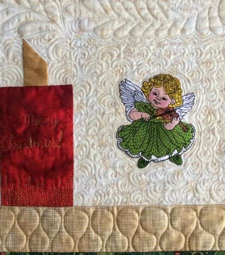 Christmas Table Runner With Musical Angels Advanced Embroidery Designs