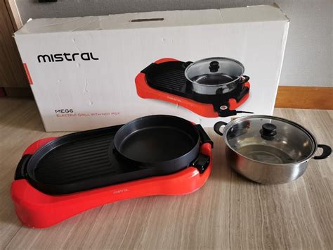 MISTRAL MEG ELECTRIC GRILL WITH HOT POT TV Home Appliances Kitchen Appliances BBQ Grills