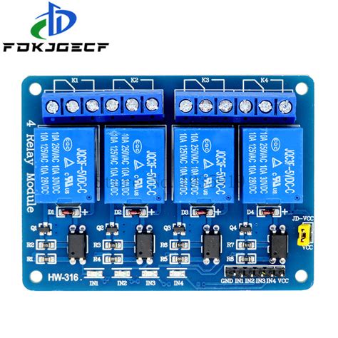 Módulo De Canal De Relé De 5v Y 4 V Escudo Para Arduino Arm Pic Avr