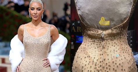 Sin Brillos Y Rasgado As Qued El Vestido De Marilyn Monroe Que Kim