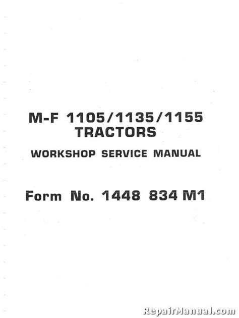 Massey Ferguson Mf Tractor Service Manual