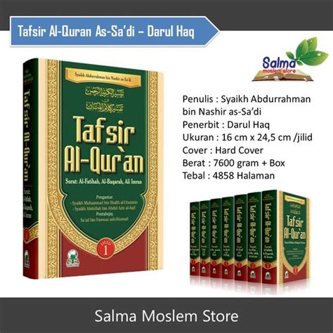 Jual Buku Tafsir Al Quran As Sadi Lengkap Jilid Plus Box Darul