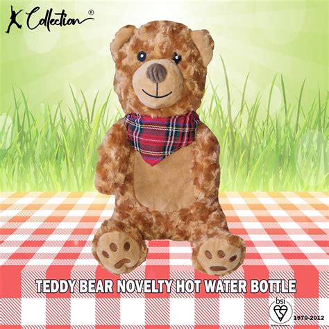 K Collection 3D Novelty Hot Water Bottle Teddy Bear Design With Plush Cover Buy Now With