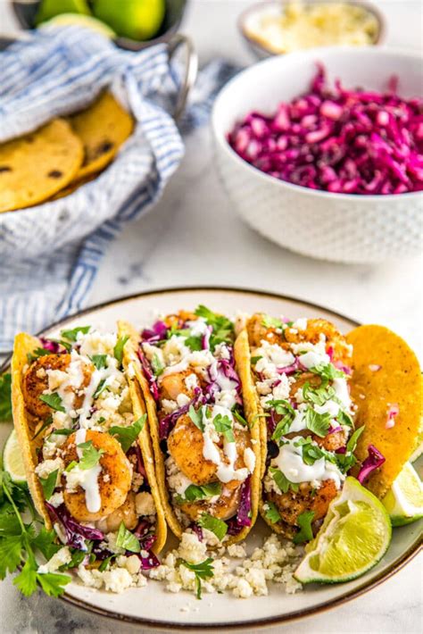 Easy Shrimp Tacos With Slaw In Minutes Easy Dinner Ideas