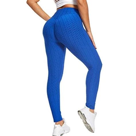 Jeans L4ygo Pantalon De Yoga Legging Anti Cellulite Gaufré Taille Haute