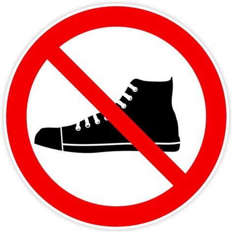 Pegatina Prohibido Entrar Con Zapatillas Teleadhesivo