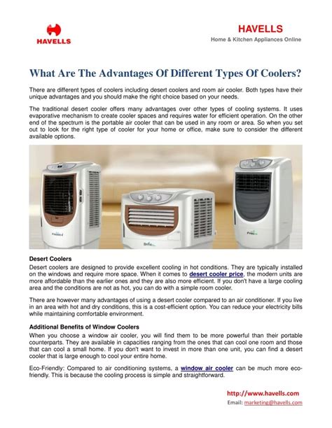 Ppt What Are The Advantages Of Different Types Of Coolers Powerpoint