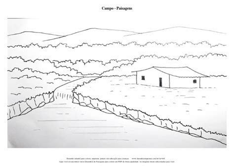 Campo E Cidade Para Colorir - desenhos-de-paisagens-para-colorir-campo | PDF