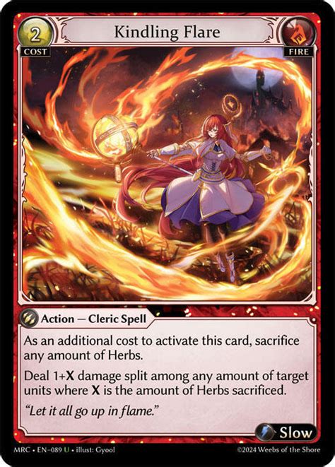 Kindling Flare Mercurial Heart Grand Archive Tcg