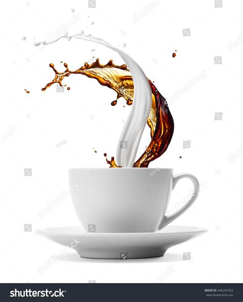 Coffee Milk Splash Cup Over Royalty Free Licensable Stock Photos