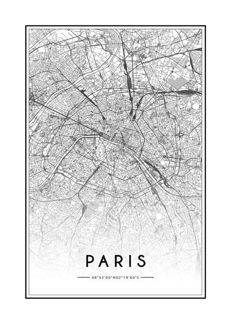 Paris map poster - Maps and cities poster – Artesta