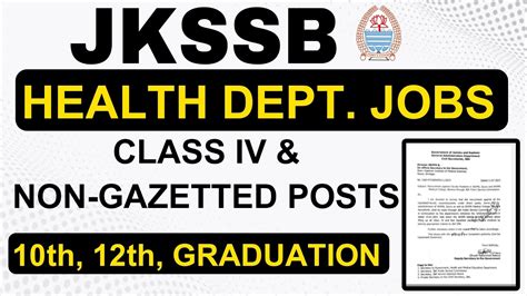 Jkssb New Job Notification 2023 Jkssb Class Iv New Vacancy Jkssb