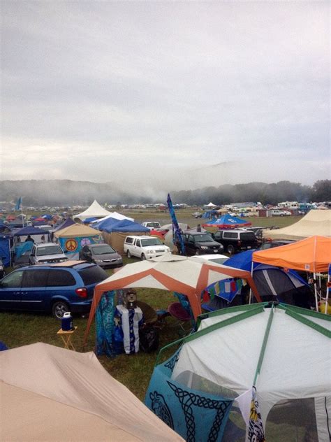 The fog rolling in from the Ozark Mountains : camping